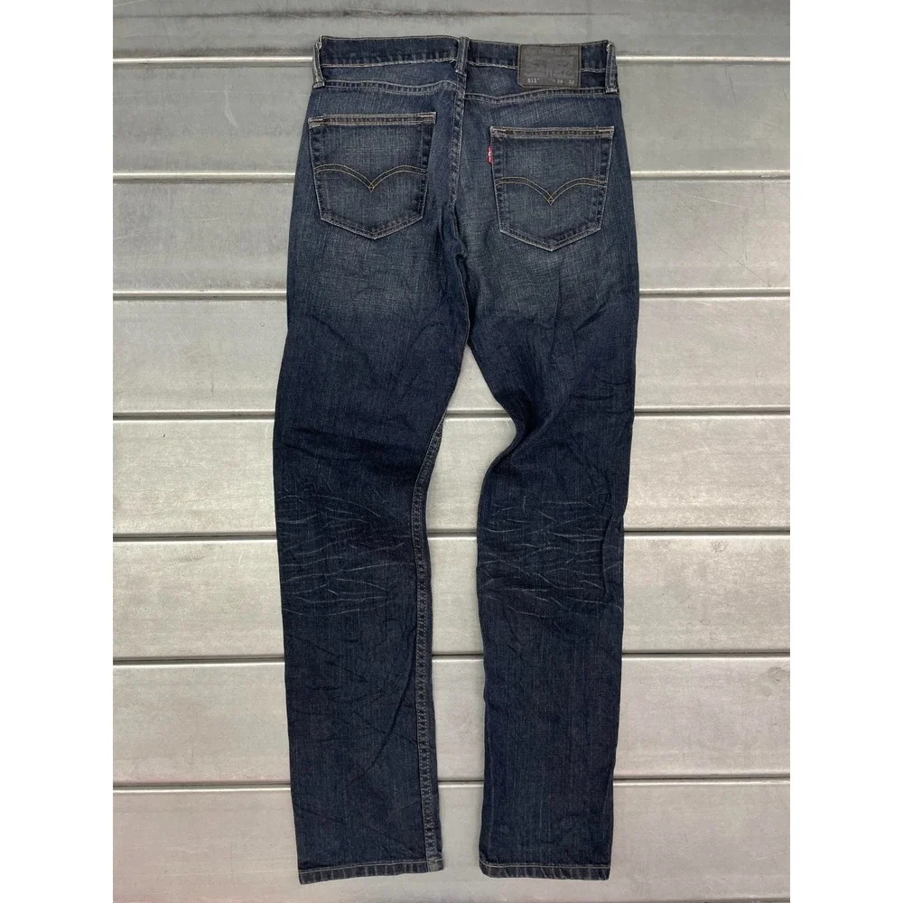 Levis 511 Jeans Mens 29X32 Blue Dark‎ Wash Denim Slim Straight Leg